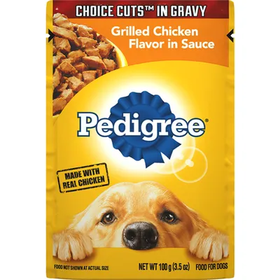 Pedigree Choice Cuts Grilled Chicken Flavor Dog Food Pouch 3.5 oz