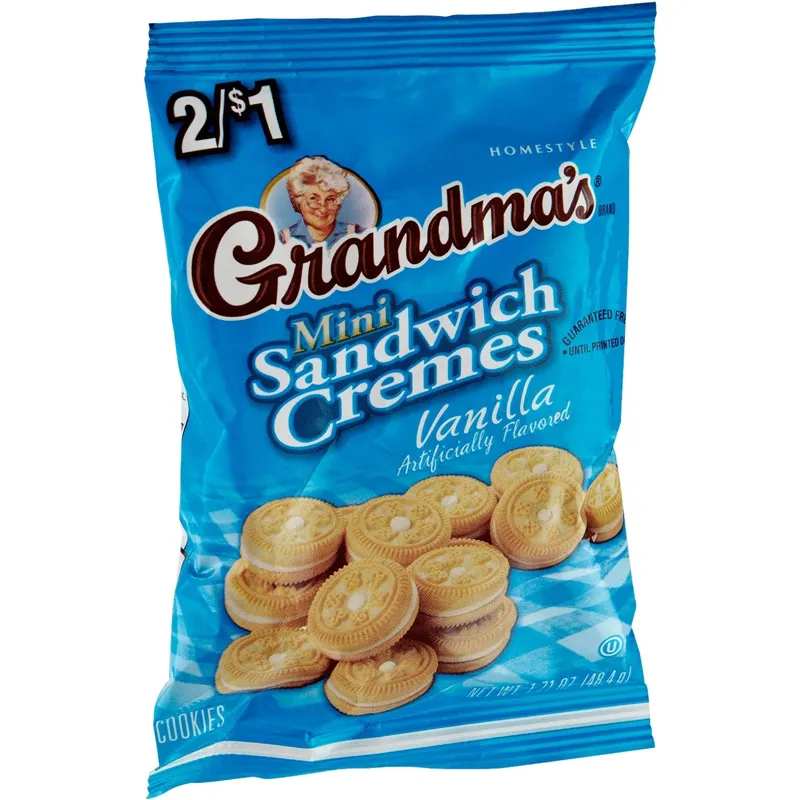 Grandma's Vanilla Mini Sandwich Cremes Cookies Box view 1