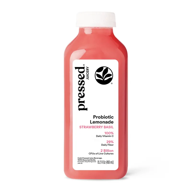 Pressed Juicery Strawberry Basil Probiotic Lemonade view 1
