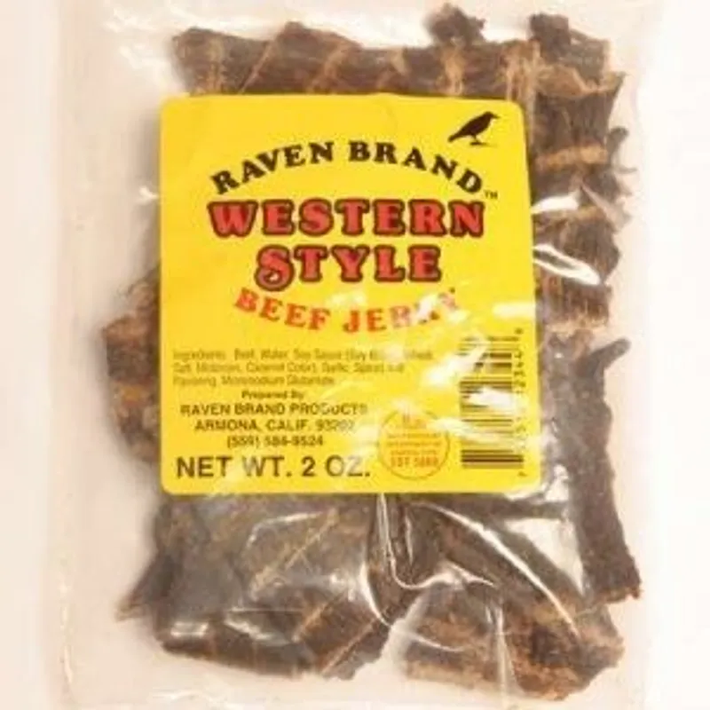 Raven Brand Western Style Hot Beef Jerky view 1