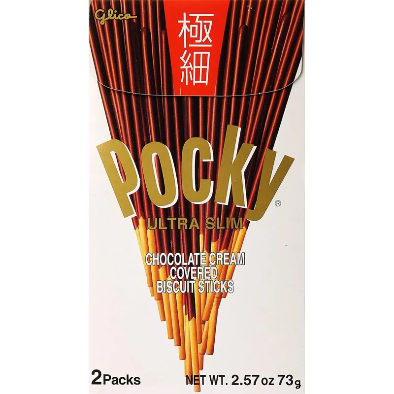 Glico Pocky Chocolate Cream Covered Biscuit Sticks Ultra Slim view 1