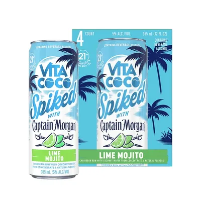Vita Coco Spiked with Captain Morgan Lime Mojito 355 mL can