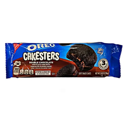 OREO Cakesters Double Chocolate Soft Snack Cakes 3 oz Bag