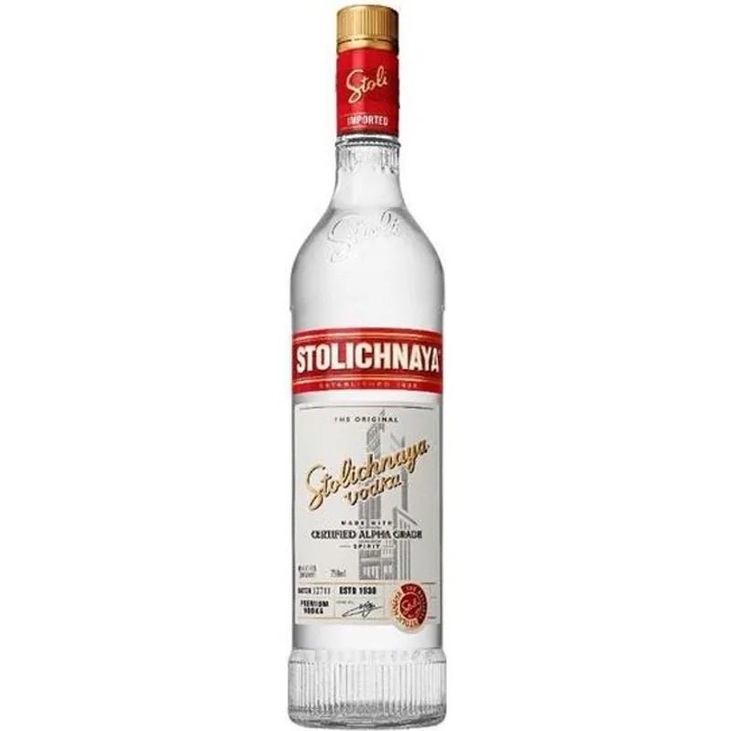 Stolichnaya Red Label Russian Vodka view 1