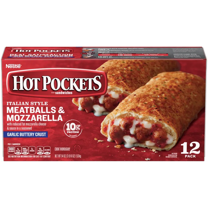 Hot Pockets Meatball & Mozzarella Sandwiches view 1