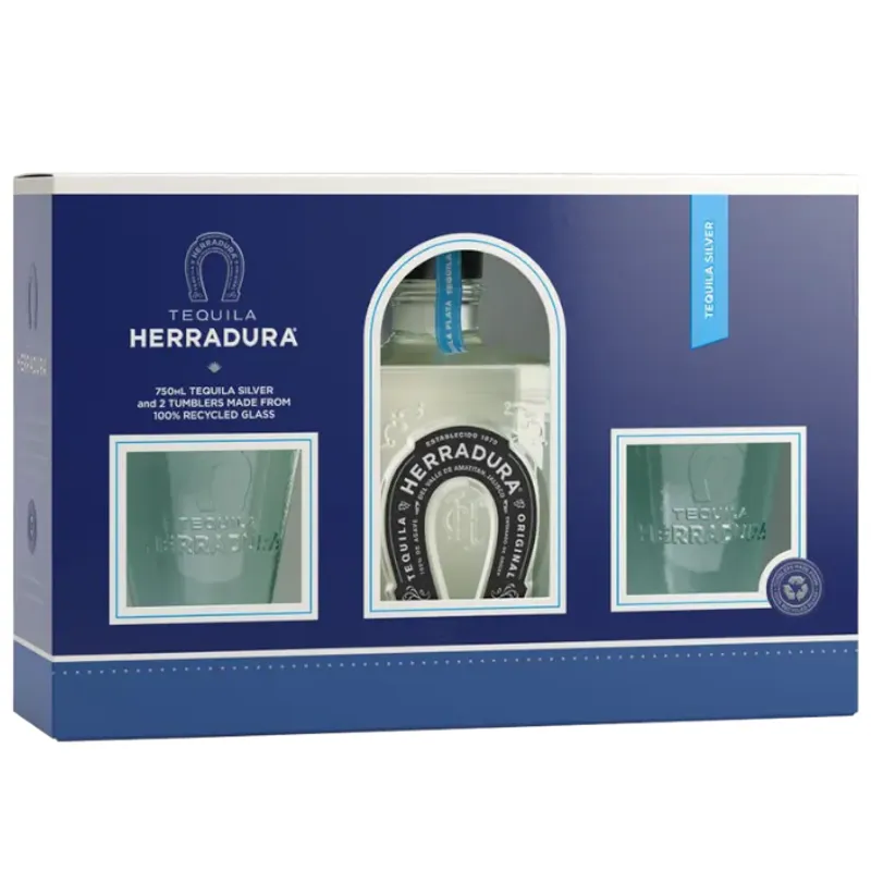 Herradura Silver Tequila Gift Set with Glasses view 1