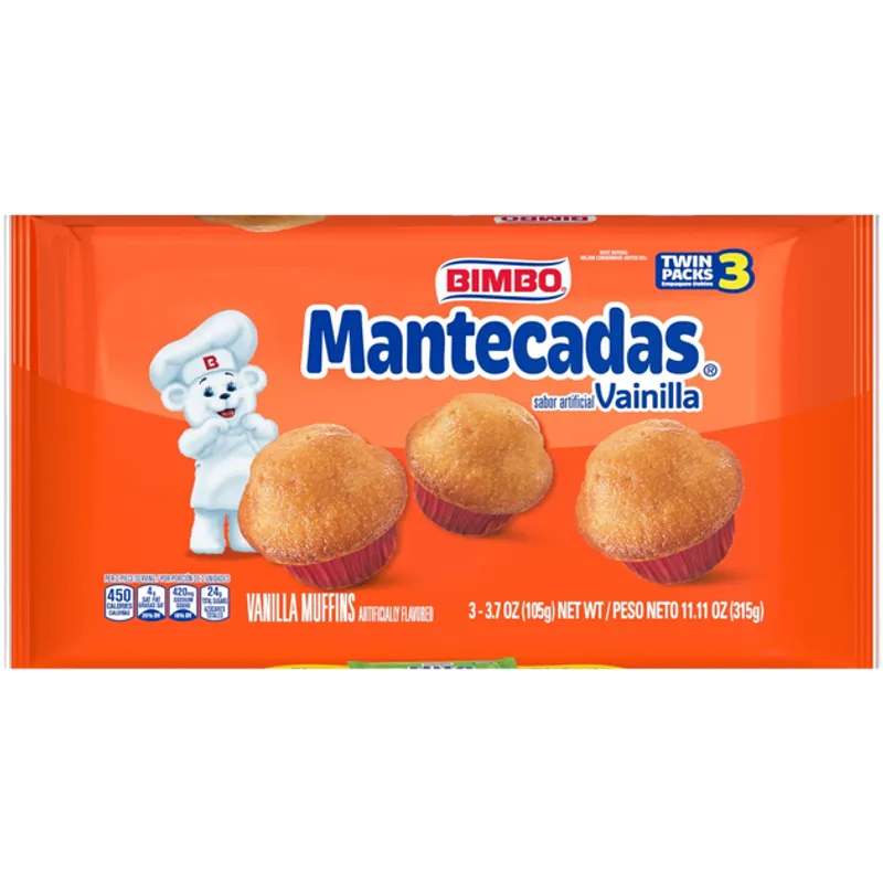 Bimbo Mantecadas Vanilla Muffins Box view 1