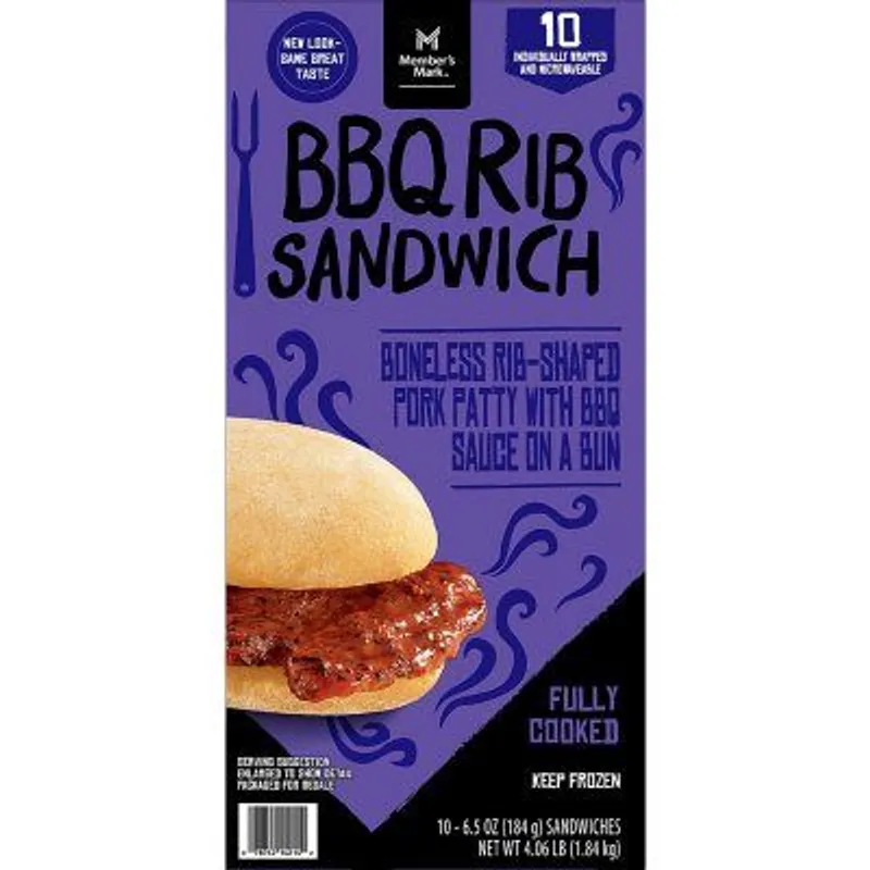 Member's Mark BBQ Rib Sandwich view 1