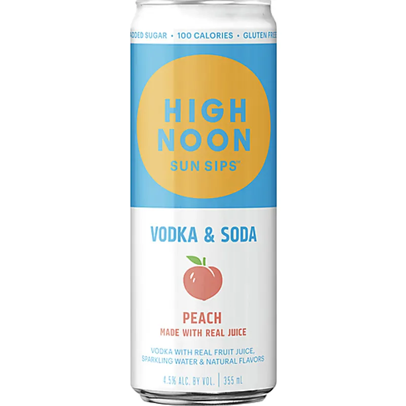 High Noon Peach Hard Seltzer view 1