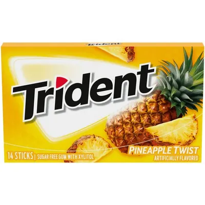 Trident Pineapple Twist Sugar Free Gum 14 Sticks 0.9 oz