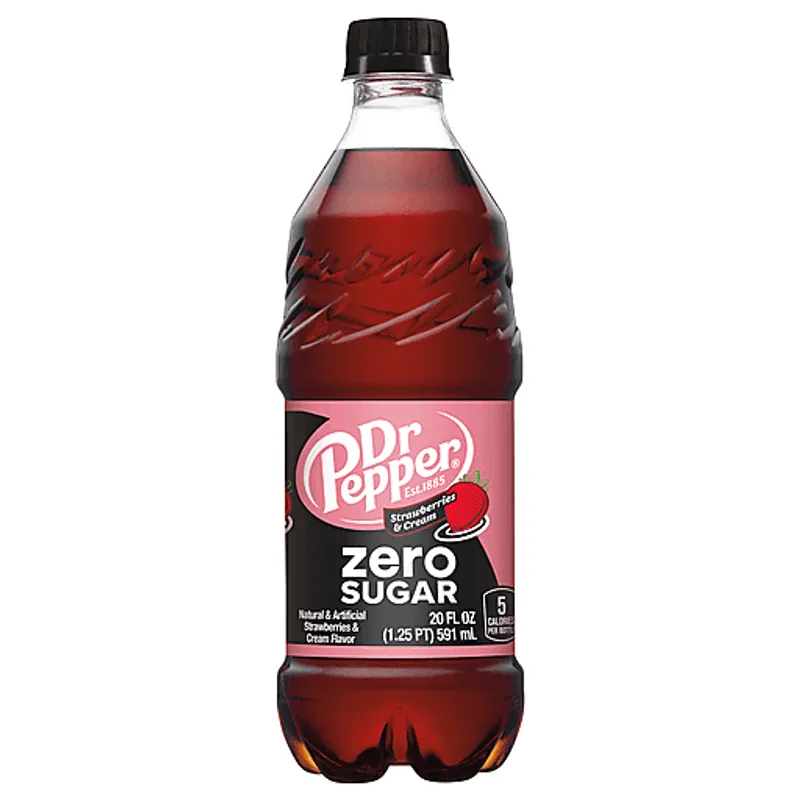 Dr Pepper Zero Sugar Strawberries & Cream view 1