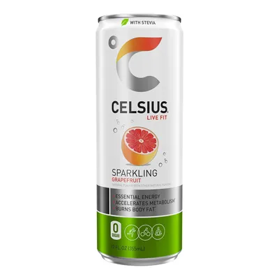 CELSIUS Sparkling Grapefruit Energy Drink 12 oz Can