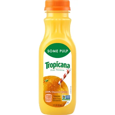 Tropicana Pure Premium Orange Juice Some Pulp 11 oz