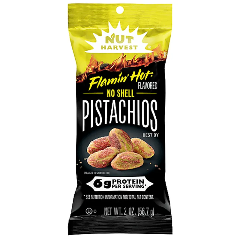 Nut Harvest Flamin' Hot No Shell Pistachios view 1