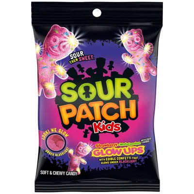 Sour Patch Kids Glow Ups Strawberry-Watermelon 6.7 oz Bag