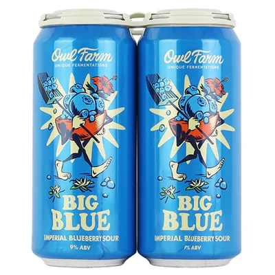 Owl Farm Big Blue Imperial Fruited Sour 4-pack 16 oz cans