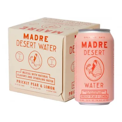 Madre Desert Water Prickly Pear & Lemon 4pk 12 oz Cans