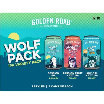 Golden Road Wolf Pack IPA Variety Pack 12pk 12oz cans