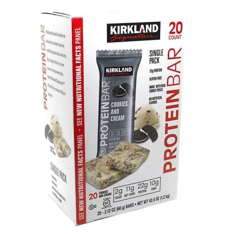 Kirkland Signature Protein Bar Cookies & Cream view 1