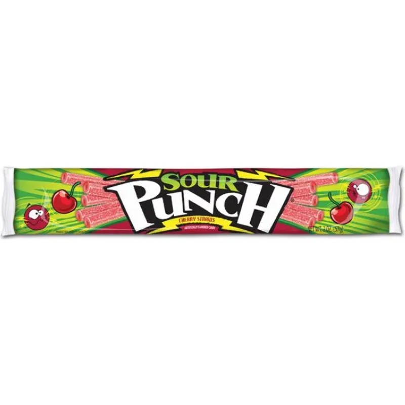 Sour Punch Straws Cherry Flavor view 1