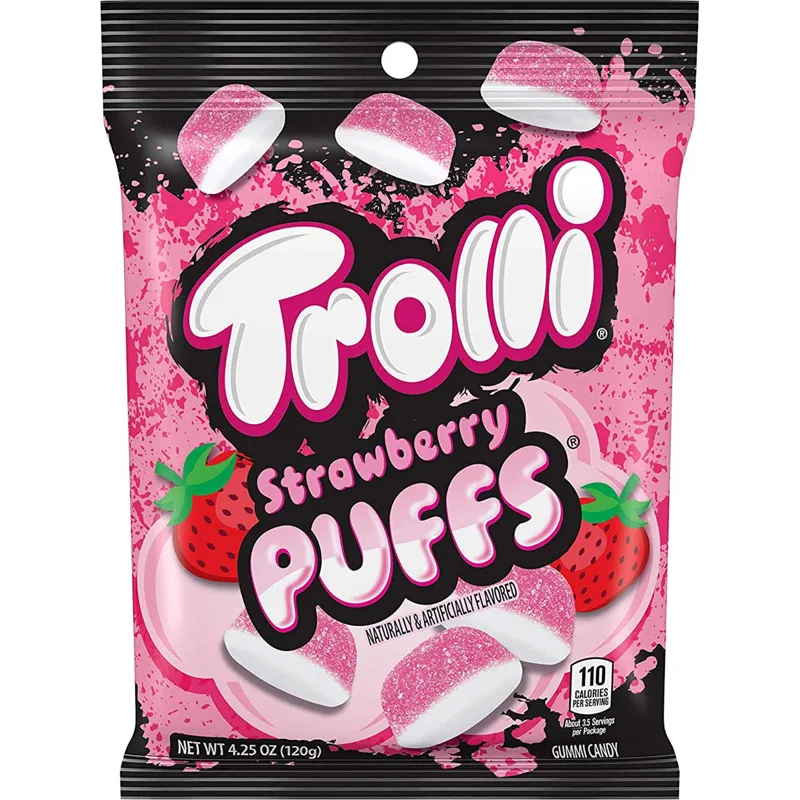 Trolli Strawberry Puffs Gummy Candy view 1