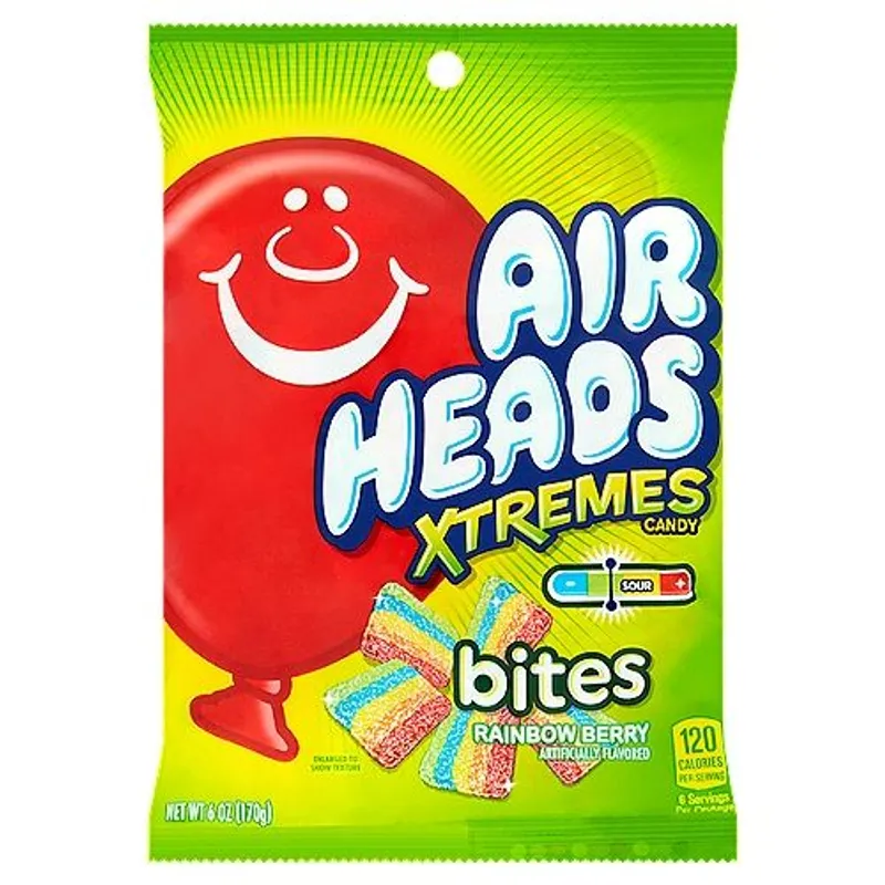 Airheads Xtremes Bites Rainbow Berry Bag view 1