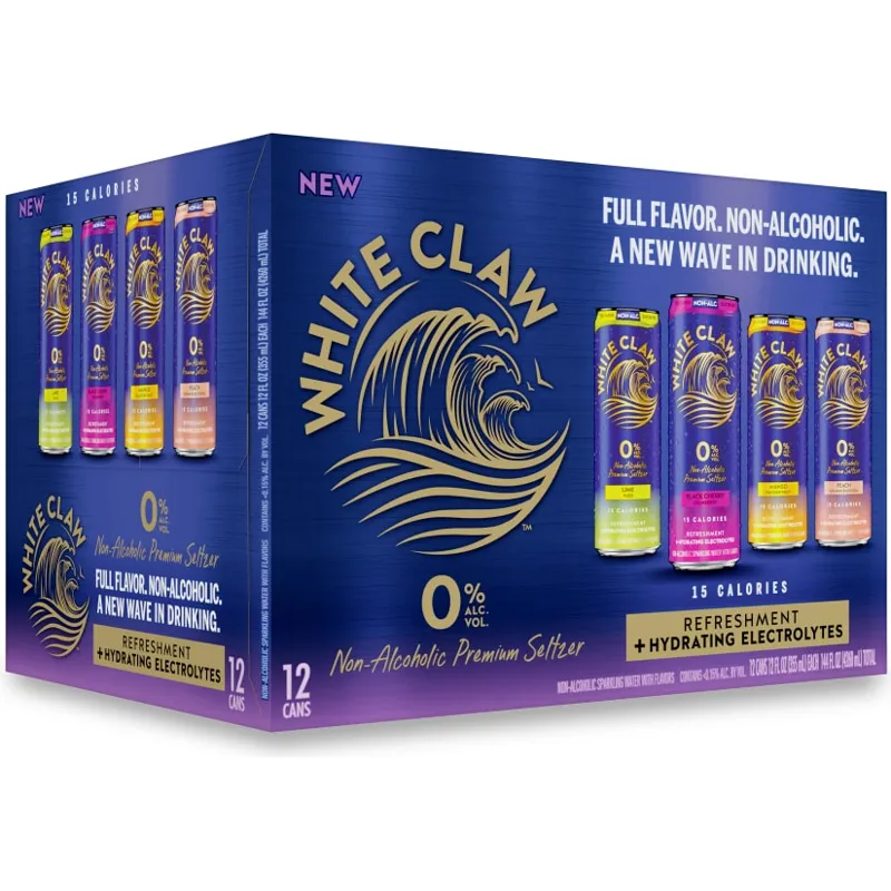 White Claw Non-Alcoholic Premium Seltzer Variety view 1