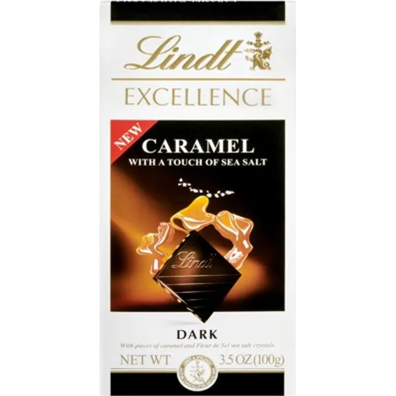 Lindt Excellence Caramel Sea Salt Dark Chocolate view 1