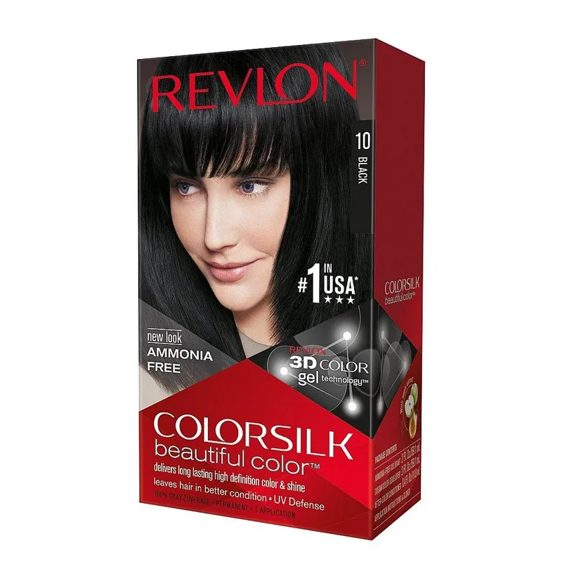 Revlon ColorSilk Permanent Hair Color Black Box view 1