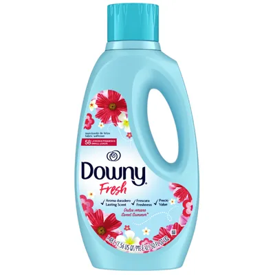 Downy Liquid Fabric Softener Fresh Sweet Summer Scent 50 oz Bottle