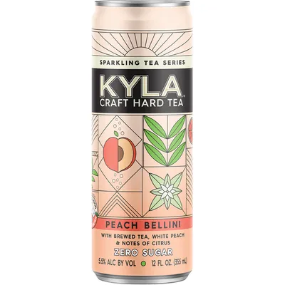 KYLA Peach Bellini Hard Kombucha 6 Pack 12oz cans