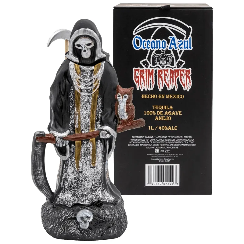 Oceano Azul Grim Reaper Añejo Tequila view 1