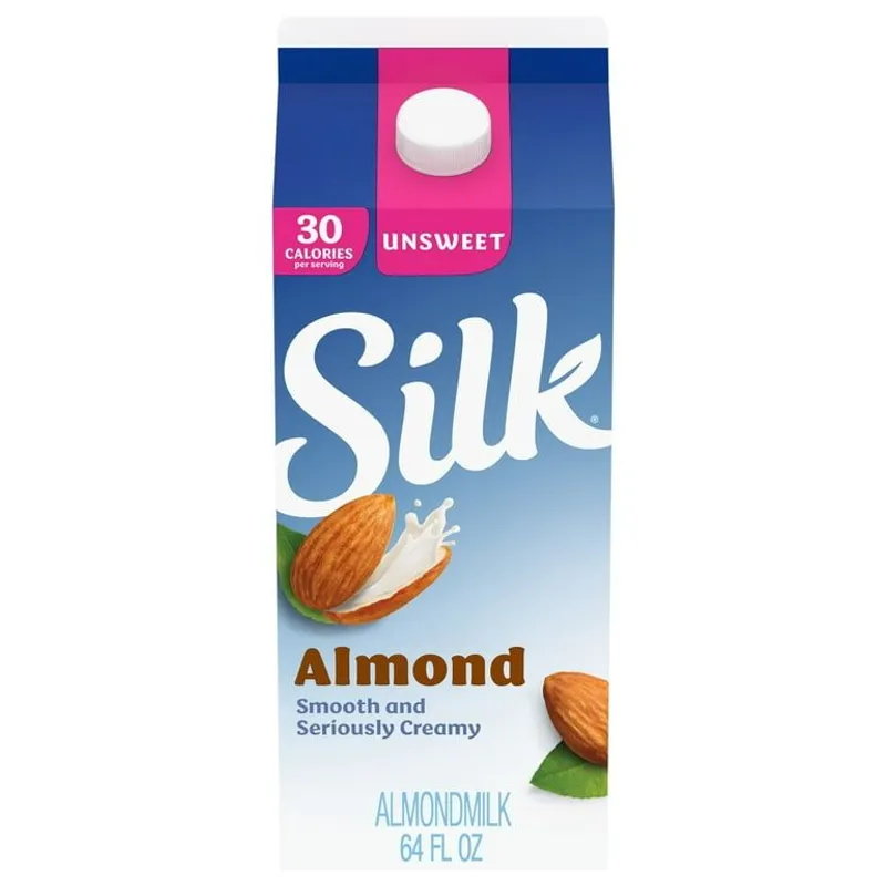 Silk Unsweet Organic Almond Milk view 1