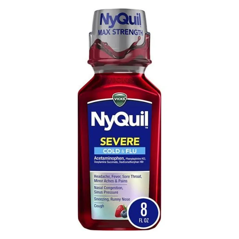 Vicks NyQuil Severe Cold & Flu Berry Flavor view 1