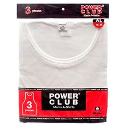 Power Club Men's A-Shirts XL 3-Pack
