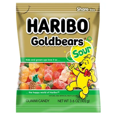 Haribo Sour Goldbears 3.6 oz Bag