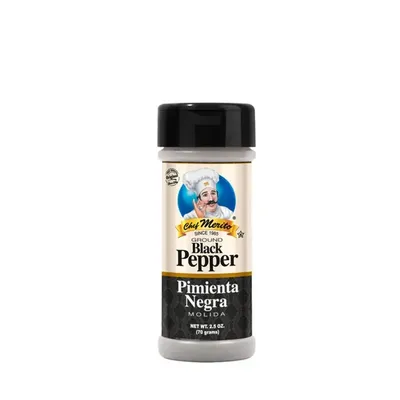Chef Merito Black Pepper 1.5 oz Jar