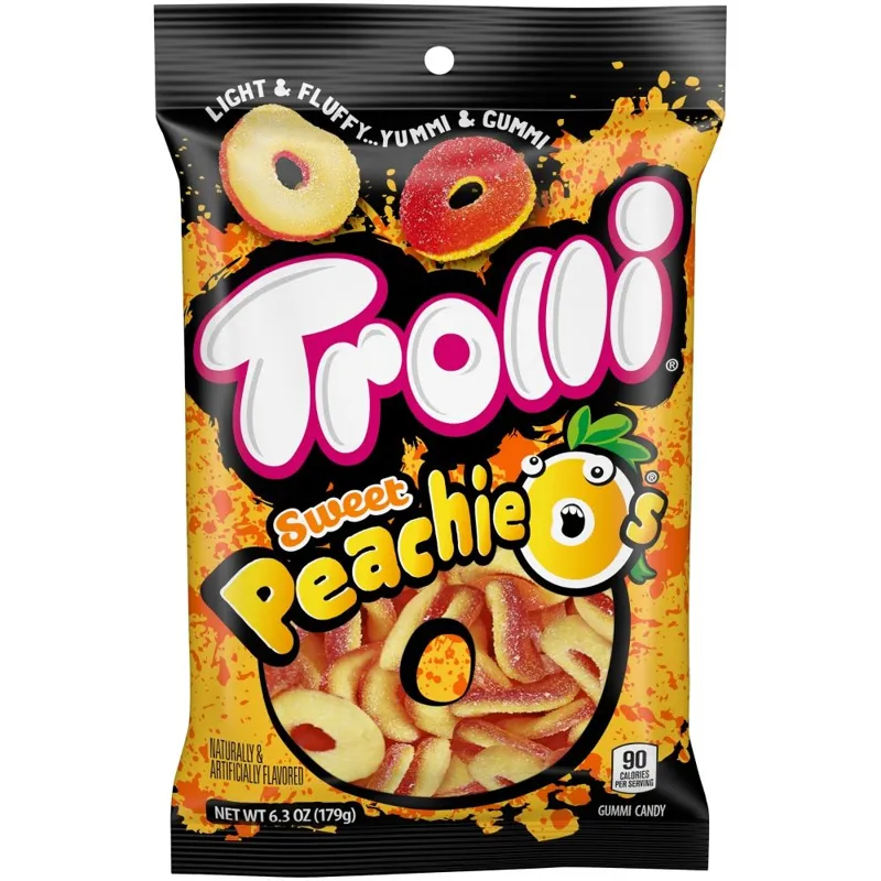 Trolli Peachie O's Gummi Candy view 1