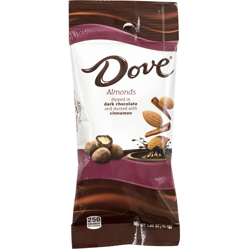 Dove Almonds Dipped In Dark Chocolate And Dusted With Cinnamon view 1