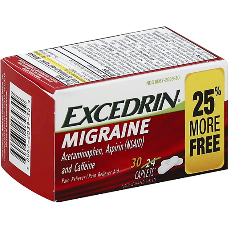 Excedrin Migraine Pain Reliever Box view 1