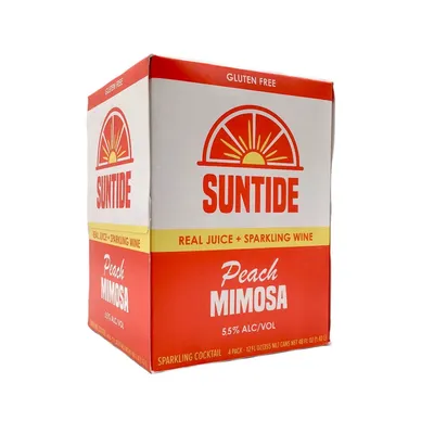 Suntide Peach Mimosa 4 Pack 48 oz Cans