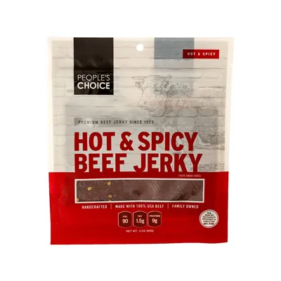 People's Choice Hot & Spicy Beef Jerky 3 oz Bag