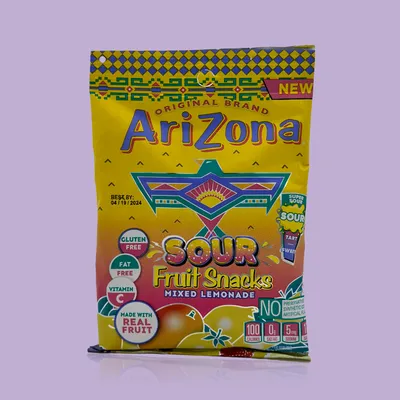 Arizona Sour Fruit Snacks Mixed Lemonade 5oz Bag