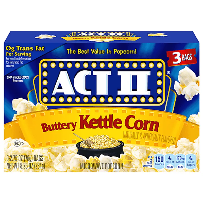 ACT II Buttery Kettle Corn Microwave Popcorn view 1