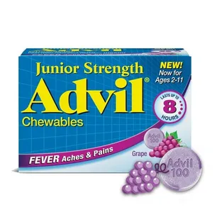 Advil Junior Strength Chewable Tablets Grape Flavor