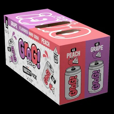 Grog Hard Soda Variety Pack 8 x 12 oz Cans