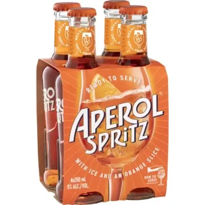 Aperol Spritz 4 Pack 200 ml Bottles