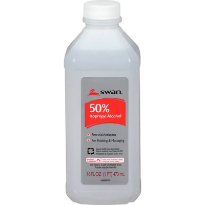 Isopropyl Rubbing Alcohol 50% Alcohol 16oz Bottle
