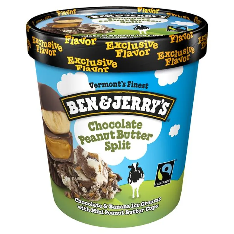 Ben & Jerry's Chocolate Peanut Butter Split Ice Cream view 1