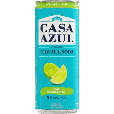 Casa Azul Lime Margarita Tequila Soda 12 oz can